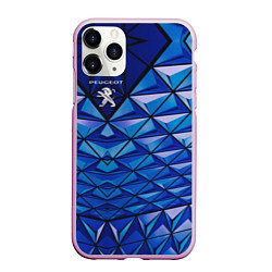 Чехол iPhone 11 Pro матовый Peugeot, цвет: 3D-розовый