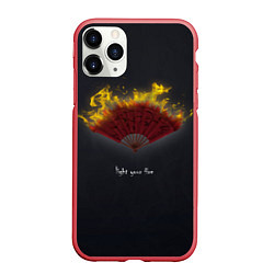 Чехол iPhone 11 Pro матовый Light your fire, цвет: 3D-красный