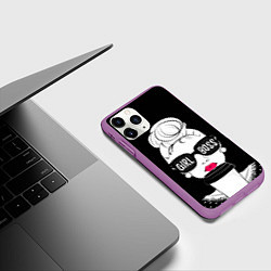 Чехол iPhone 11 Pro матовый Girl Boss, цвет: 3D-фиолетовый — фото 2
