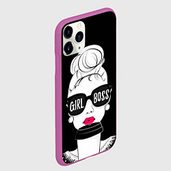 Чехол iPhone 11 Pro матовый Girl Boss, цвет: 3D-фиолетовый — фото 2