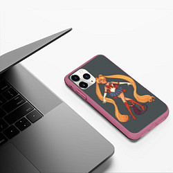 Чехол iPhone 11 Pro матовый Sailor Moon Сейлор Мун, цвет: 3D-малиновый — фото 2