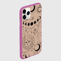 Чехол iPhone 11 Pro матовый Звездное небо, цвет: 3D-фиолетовый — фото 2