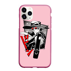 Чехол iPhone 11 Pro матовый Hellsing Хеллсинг, цвет: 3D-малиновый