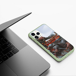 Чехол iPhone 11 Pro матовый Valheim Вальхейм, цвет: 3D-салатовый — фото 2