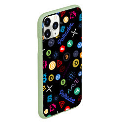 Чехол iPhone 11 Pro матовый ЛОГОТИПЫ КРИПТОВАЛЮТ Z, цвет: 3D-салатовый — фото 2