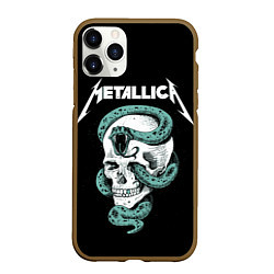 Чехол iPhone 11 Pro матовый Metallica, цвет: 3D-коричневый