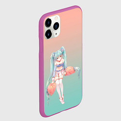 Чехол iPhone 11 Pro матовый Чирлидерша с помпонами, цвет: 3D-фиолетовый — фото 2