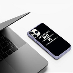 Чехол iPhone 11 Pro матовый IM STRAIGHT, цвет: 3D-светло-сиреневый — фото 2