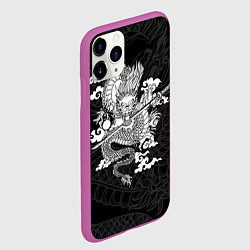 Чехол iPhone 11 Pro матовый ДРАКОН DRAGON, цвет: 3D-фиолетовый — фото 2