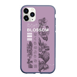 Чехол iPhone 11 Pro матовый Blossom, цвет: 3D-серый