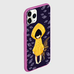Чехол iPhone 11 Pro матовый Little Nightmares Глаза, цвет: 3D-фиолетовый — фото 2