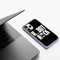 Чехол iPhone 11 Pro матовый Robot Rock, цвет: 3D-светло-сиреневый — фото 2