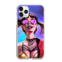 Чехол iPhone 11 Pro матовый Love, death and robots, цвет: 3D-белый