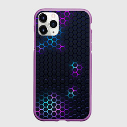 Чехол iPhone 11 Pro матовый НЕОНОВАЯ БРОНЯ НЕО БРОНЯ, цвет: 3D-фиолетовый
