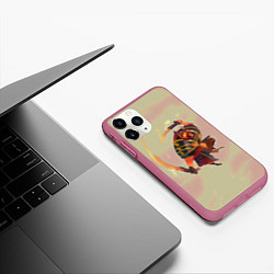 Чехол iPhone 11 Pro матовый Ember Dota 2, цвет: 3D-малиновый — фото 2