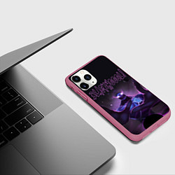 Чехол iPhone 11 Pro матовый Блэкхол Dota 2, цвет: 3D-малиновый — фото 2