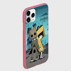 Чехол iPhone 11 Pro матовый Little Nightmares 2, цвет: 3D-малиновый — фото 2