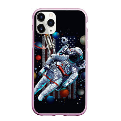 Чехол iPhone 11 Pro матовый Космическая Тема США, цвет: 3D-розовый