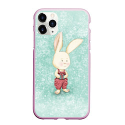 Чехол iPhone 11 Pro матовый Зайчик с подарком, цвет: 3D-розовый