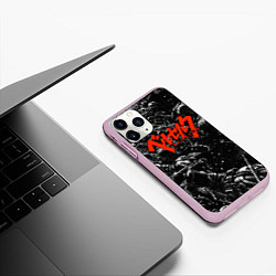 Чехол iPhone 11 Pro матовый BERSERK БЕРСЕРК, цвет: 3D-розовый — фото 2