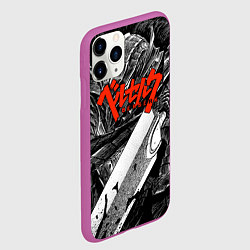 Чехол iPhone 11 Pro матовый BERSERK БЕРСЕРК, цвет: 3D-фиолетовый — фото 2