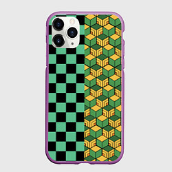 Чехол iPhone 11 Pro матовый ГИЮ ТОМИОКА TANJIRO KAMADO, цвет: 3D-фиолетовый