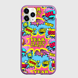 Чехол iPhone 11 Pro матовый Year baby Pop art print, цвет: 3D-фиолетовый
