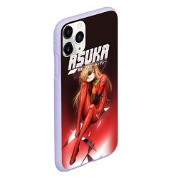 Чехол iPhone 11 Pro матовый Asuka Eva-02, цвет: 3D-светло-сиреневый — фото 2