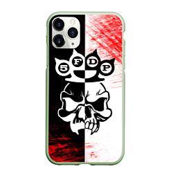 Чехол iPhone 11 Pro матовый Five Finger Death Punch 5, цвет: 3D-салатовый