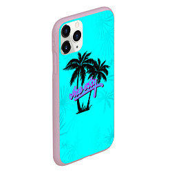 Чехол iPhone 11 Pro матовый GTA Vice City гавайка, цвет: 3D-розовый — фото 2