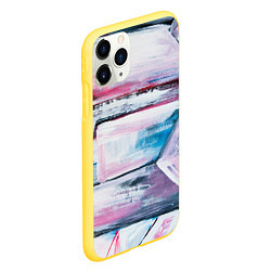 Чехол iPhone 11 Pro матовый Цветные мелки, цвет: 3D-желтый — фото 2