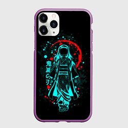 Чехол iPhone 11 Pro матовый Нэдзуко, Kimetsu no Yaiba, цвет: 3D-фиолетовый