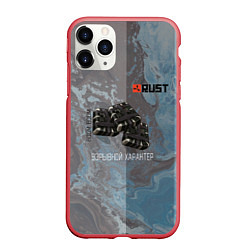 Чехол iPhone 11 Pro матовый Rust Взрыв С4 Раст, цвет: 3D-красный