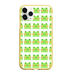 Чехол iPhone 11 Pro матовый Лягушка, цвет: 3D-желтый