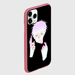 Чехол iPhone 11 Pro матовый ГОДЖО САТОРУ GOJO SATORU, цвет: 3D-малиновый — фото 2