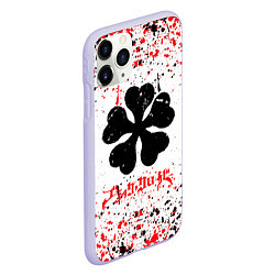Чехол iPhone 11 Pro матовый Черный клевер - anime, цвет: 3D-светло-сиреневый — фото 2