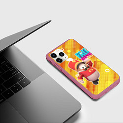 Чехол iPhone 11 Pro матовый FALL GUYS Щелкунчик, цвет: 3D-малиновый — фото 2