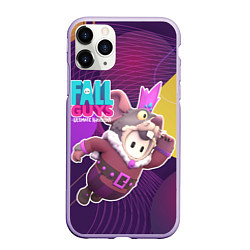 Чехол iPhone 11 Pro матовый FALL GUYS Мышиный король, цвет: 3D-светло-сиреневый