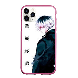 Чехол iPhone 11 Pro матовый Токийский гуль Tokyo Ghoul, цвет: 3D-малиновый