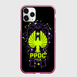 Чехол iPhone 11 Pro матовый Тихоокеанский рубеж, цвет: 3D-малиновый