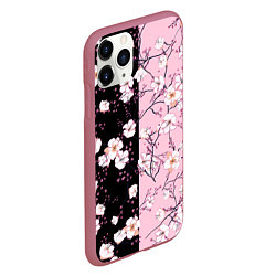 Чехол iPhone 11 Pro матовый САКУРА SAKURA ВИШНЯ, цвет: 3D-малиновый — фото 2