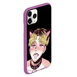 Чехол iPhone 11 Pro матовый АхегаоAhegao О Чан У, цвет: 3D-фиолетовый — фото 2