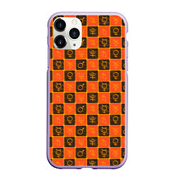Чехол iPhone 11 Pro матовый Знаки Зодиака, цвет: 3D-светло-сиреневый