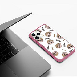 Чехол iPhone 11 Pro матовый Нанами Кенто Магическая битва, цвет: 3D-малиновый — фото 2