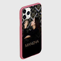 Чехол iPhone 11 Pro матовый Манижа Manizha, цвет: 3D-малиновый — фото 2