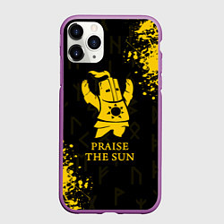 Чехол iPhone 11 Pro матовый DARK SOULS ТЁМНЫЕ ДУШИ, цвет: 3D-фиолетовый