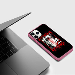 Чехол iPhone 11 Pro матовый Cannibal Corpse 2, цвет: 3D-малиновый — фото 2