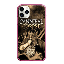 Чехол iPhone 11 Pro матовый Cannibal Corpse, цвет: 3D-малиновый