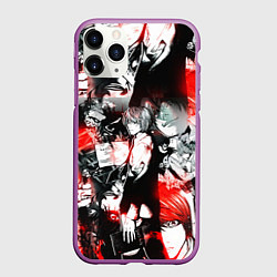 Чехол iPhone 11 Pro матовый ТЕТРАДЬ СМЕРТИ, цвет: 3D-фиолетовый