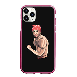 Чехол iPhone 11 Pro матовый Ricardo, цвет: 3D-малиновый